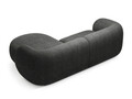 Coltar dreapta 2 locuri, Kate, Micadoni, 255x176x76 cm, tesatura structurata, gri inchis melanj