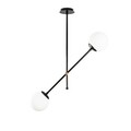 Lustra, Opviq, 892OPV1931, Metal, Alb/Negru
