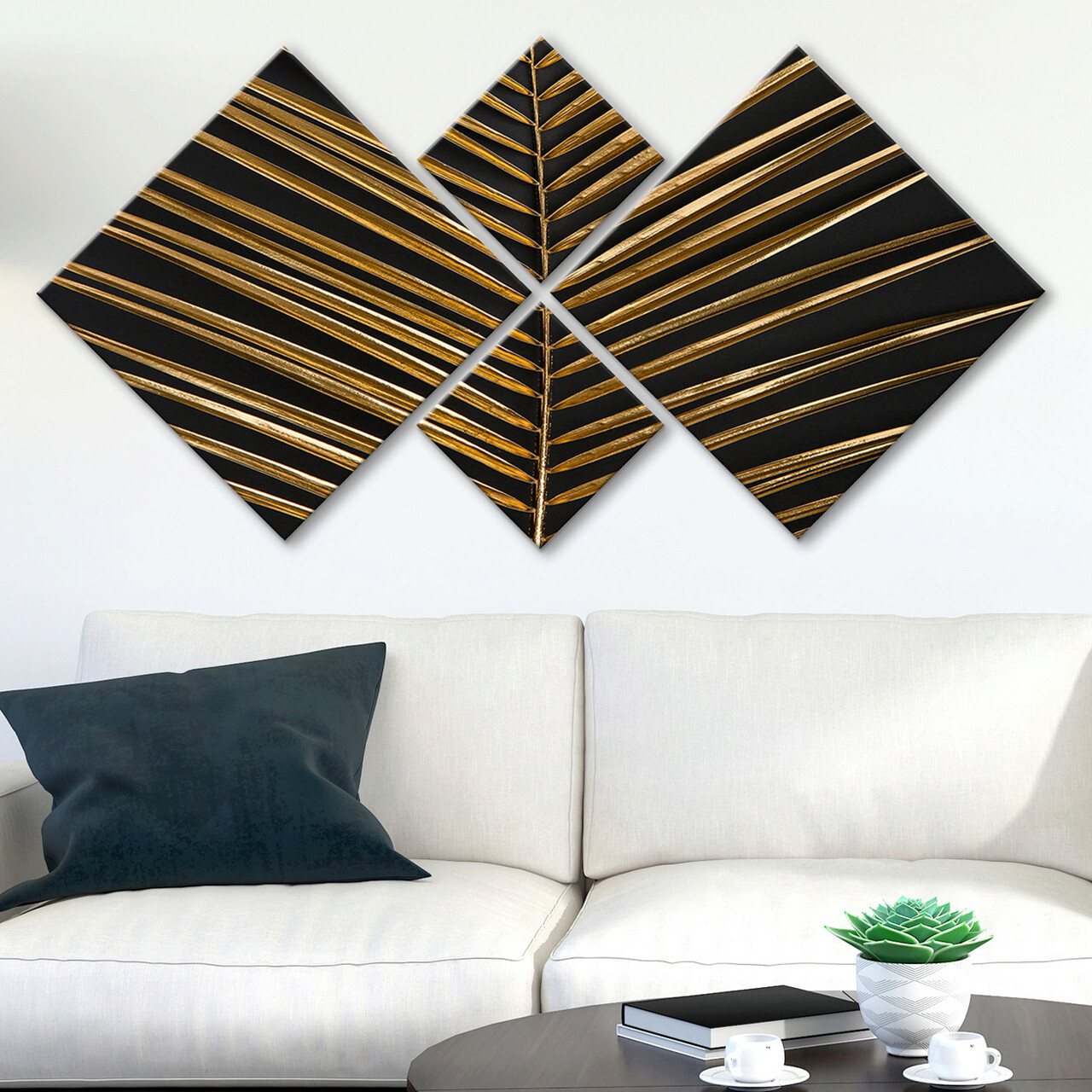 Set 4 tablouri decorative, 4MDF1363417871, MDF, Imprimat UV, Multicolor