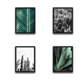 Set 4 tablouri decorative, Green & Cactus Set, PAL, Hartie, Multicolor