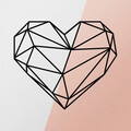 Decoratiune de perete, Heart Metal Decor, metal, 47 x 40 cm, negru