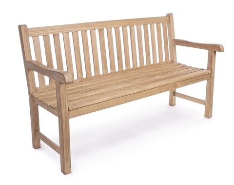 Banca pentru gradina Linda, Bizzotto, 150 x 66 x 90 cm, lemn masiv de tec, natural 150
