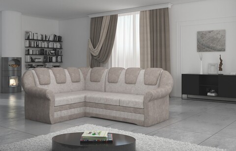 Coltar extensibil stanga 3 locuri ELTAP, LII-003, Lord II, 243x195x112 cm, lemn/poliester, bej deschis/bej