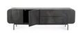 Comoda TV Orissa, Bizzotto, 172x44x55 cm, lemn de mango/MDF, negru