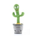 Jucarie cactus dansator si vorbitor, cu muzica si LED-uri multicolore Pinxi, InnovaGoods, 32 x 14 x 9 cm