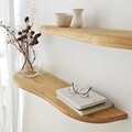 Raft de perete, Neostill, Wavy 2, Lemn masiv, Stejar