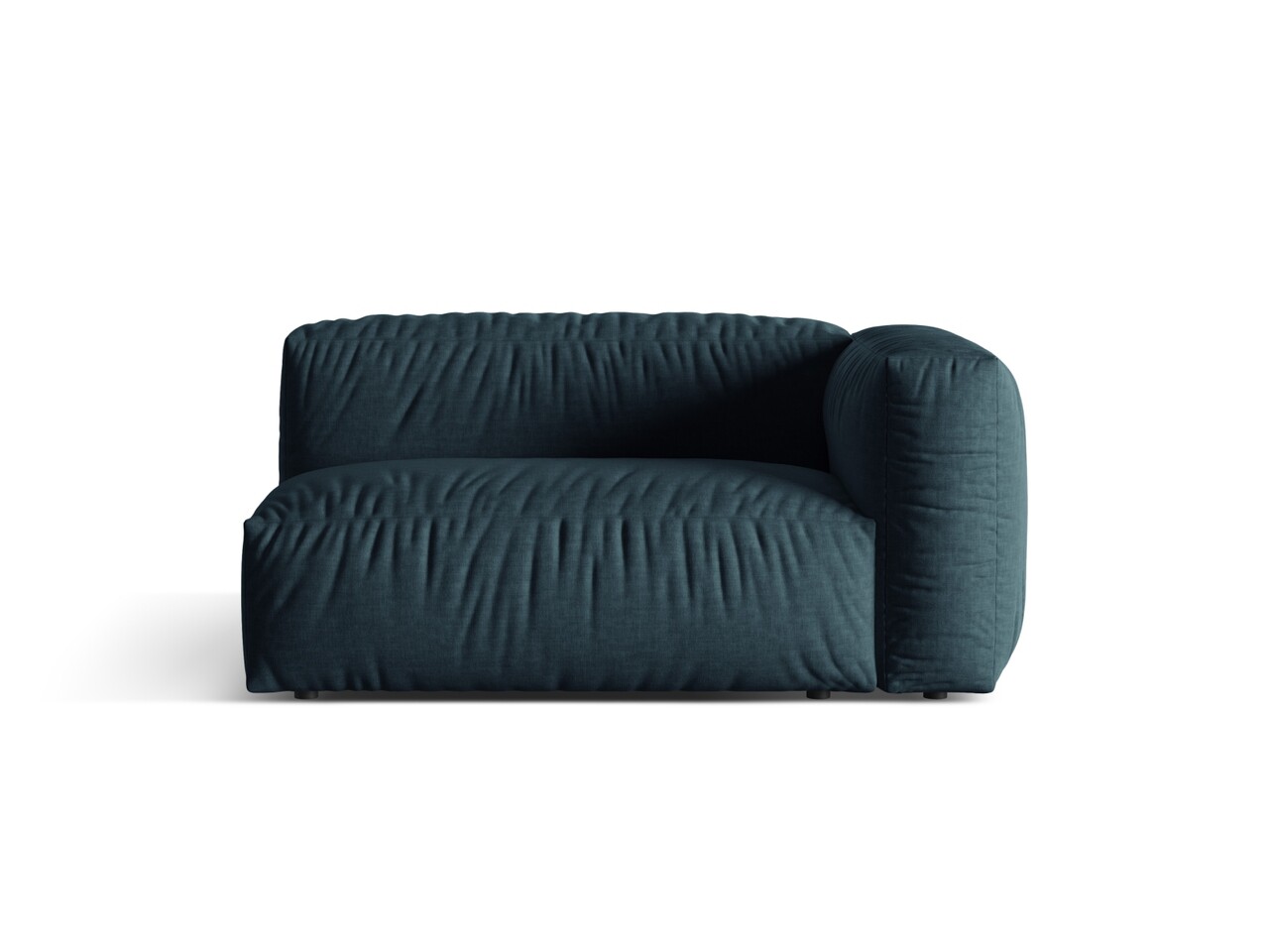 Modul dreapta pentru canapea, 1 loc, Martina-169, Micadoni Home, 160x106x75 cm, tesatura structurata catifelata, albastru jeans - 1 | YEO