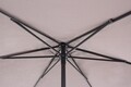 Umbrela pentru gradina/terasa Delfi, Bizzotto, Ø270 cm, stalp Ø38 mm, otel/poliester, gri/grej