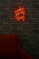 Decoratiune luminoasa LED, Wake Pray Slay, Benzi flexibile de neon, DC 12 V, Rosu