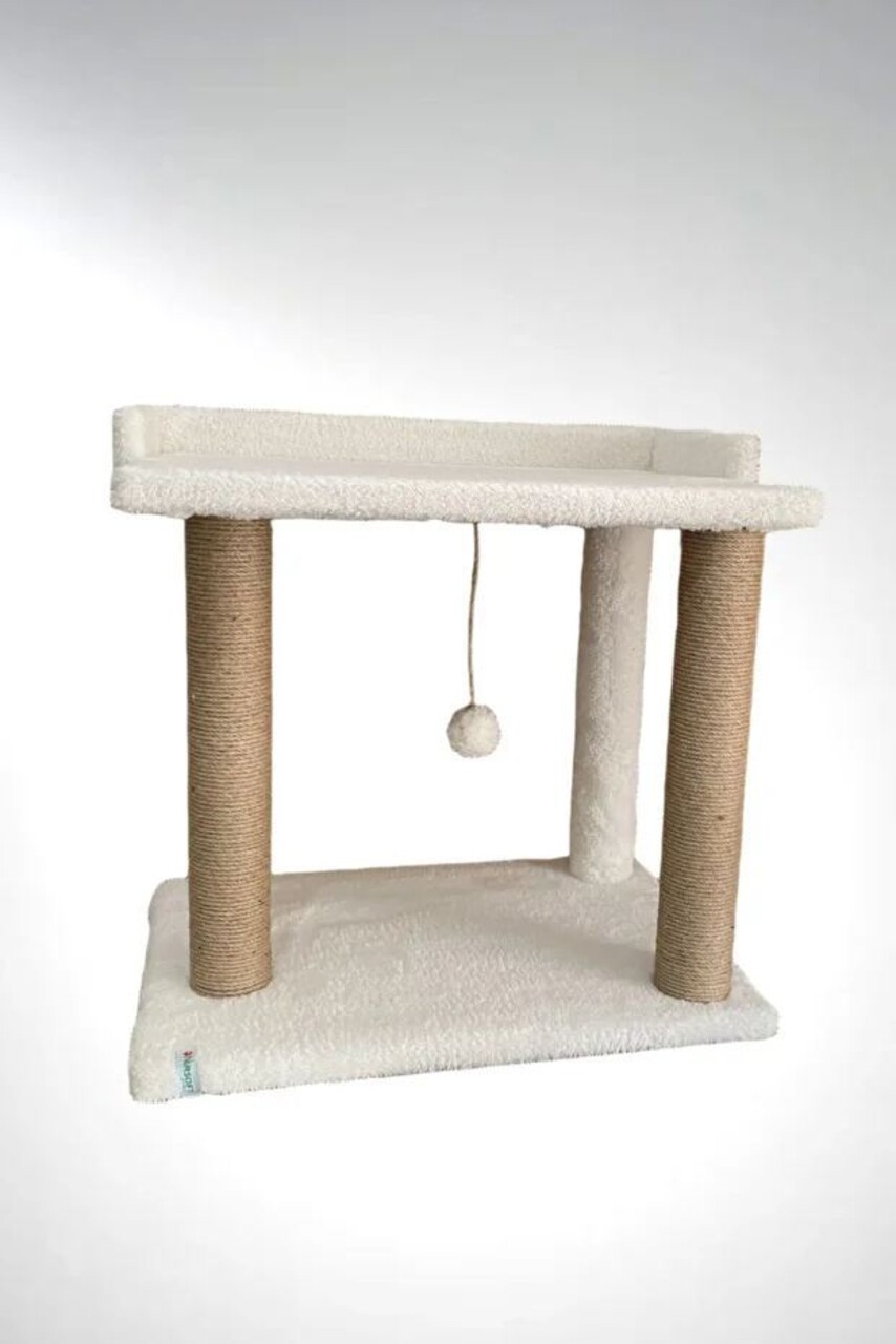 Pat pentru pisici, Paws &amp; Whiskers, Liza, Tesatura Welsoft, Alb - view 3