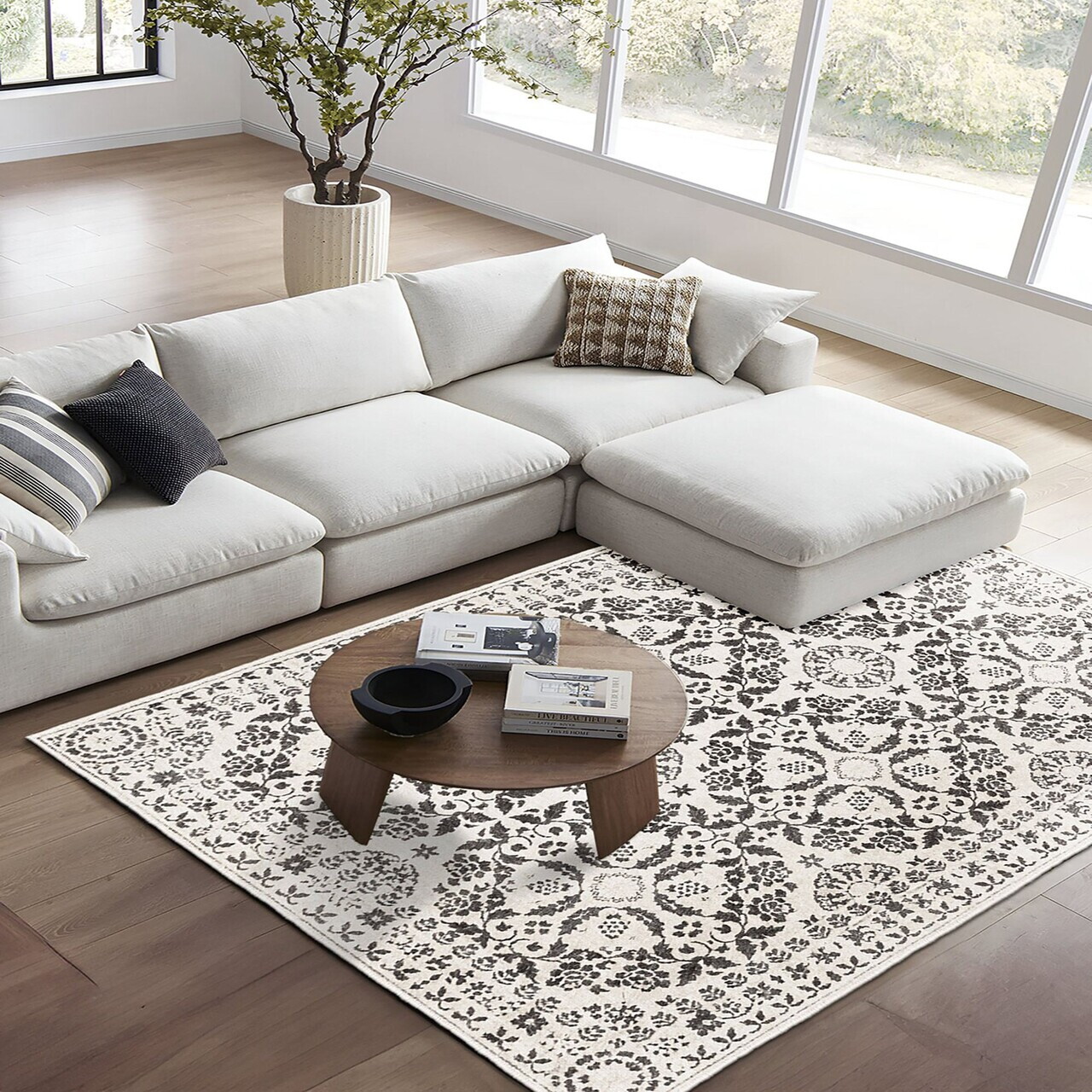 Covor, Kece-Fr76, 50x80 cm, Gri