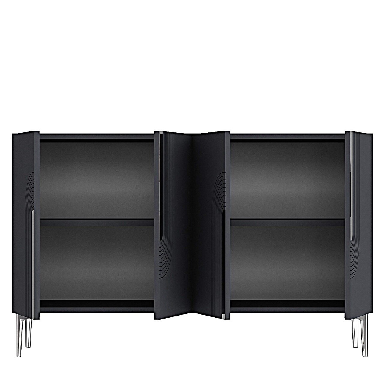 Consola, Hanah Home, Meyra 120, 120x75x32 cm, Antracit / Argintiu - view 6