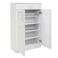 Pantofar cu 2 usi Sante, Pakoworld, 20 perechi pantofi, 80x37x123 cm, MDF/PAL, alb