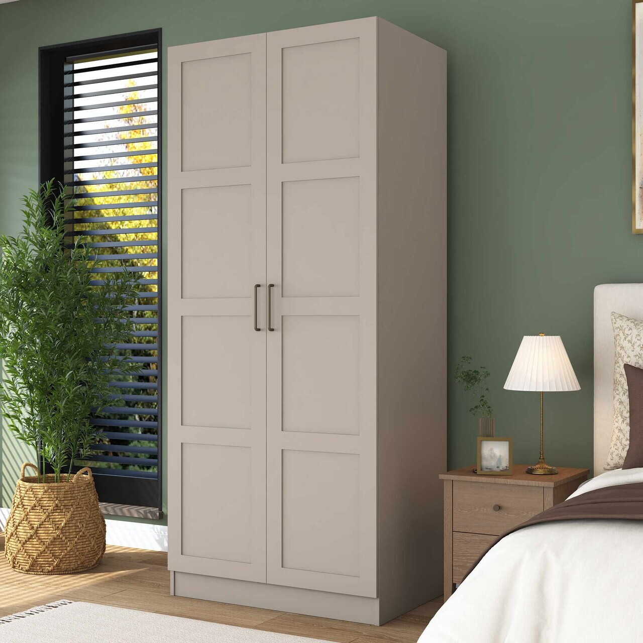 Dulap pentru haine, Hanah Home, BA275, 90x210x57.5 cm, Gresie