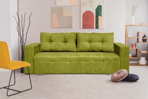 Poza Canapea extensibila Venice 238x96x80 cm, cu lada de depozitare, Verde