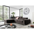 Coltar extensibil stanga 3 locuri ELTAP, LT-22VE, Grayson, 278x205x92 cm, lemn/poliester, maro
