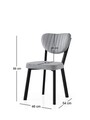 Set scaune 2 piese, Nmobb, Beta, Negru / Albastru glacial