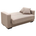 Canapea extensibila 2 locuri Vox, Pakoworld, 148x77x80 cm, textil/lemn de plop, bej