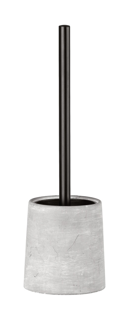 Perie pentru toaleta, Wenko, Villena, 11.5 x 11.5 x 38 cm, ciment/inox, gri/negru - view 2
