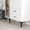 Dulap pentru haine, Hommy Craft, Kumsal PT, 120x47.5x201.4 cm, PAL, Alb