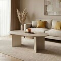 Masuta de cafea, Nordure, Sable, 119x40x60 cm, PAL, Bej