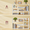 Corp biblioteca / raft de organizare birou si bucatarie, Vasagle, 80x20x50 cm, PAL, maro rustic