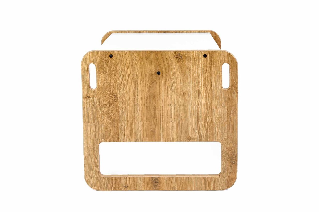 Set masa si scaun pentru copii, Hanah Home, Sparrow 2, Alb / Natural - imagine 4