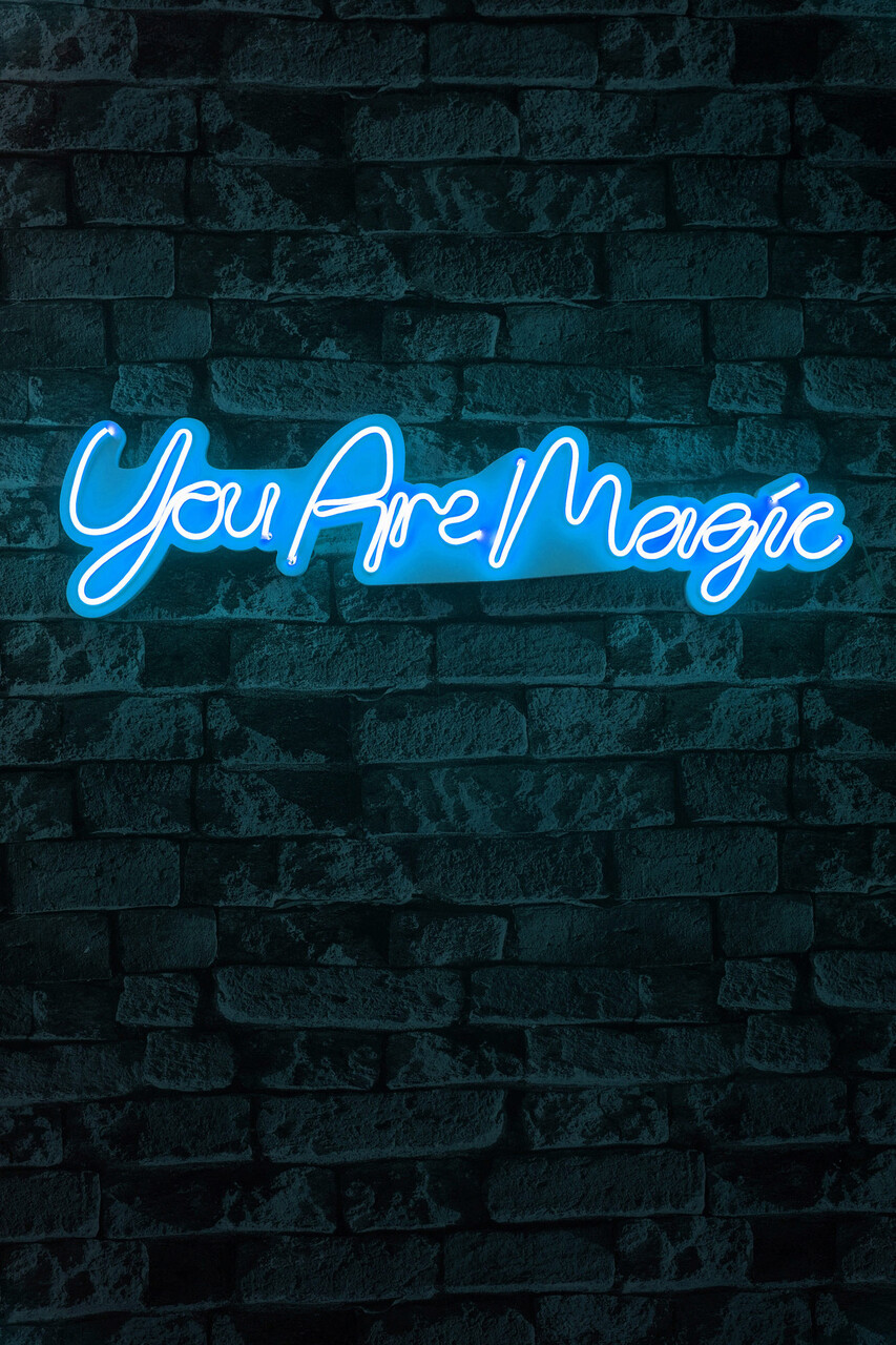 Decoratiune luminoasa LED, You are Magic, Benzi flexibile de neon, DC 12 V, Albastru - 1 | YEO