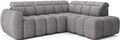 Coltar extensibil dreapta 4 locuri ELTAP, RT-04PAO, Falconn, 258x208x107 cm, lemn/poliester, gri inchis