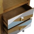 Vitrina cu 2 sertare si 1 usa Willo, Versa, 43 x 33 x 120 cm, lemn de pin/MDF, maro