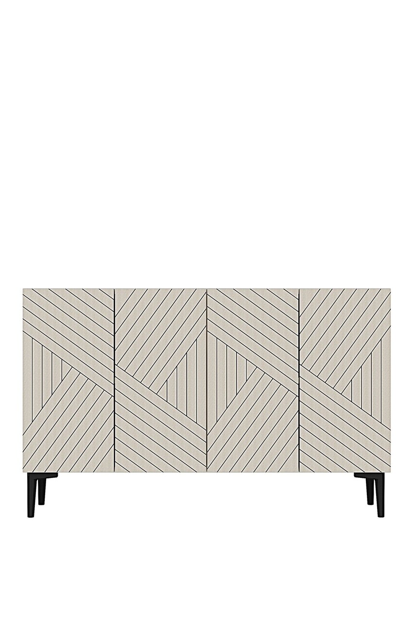 Consola, Hanah Home, Ferro 120, 120x75x32 cm, Alb / Travertin - view 6
