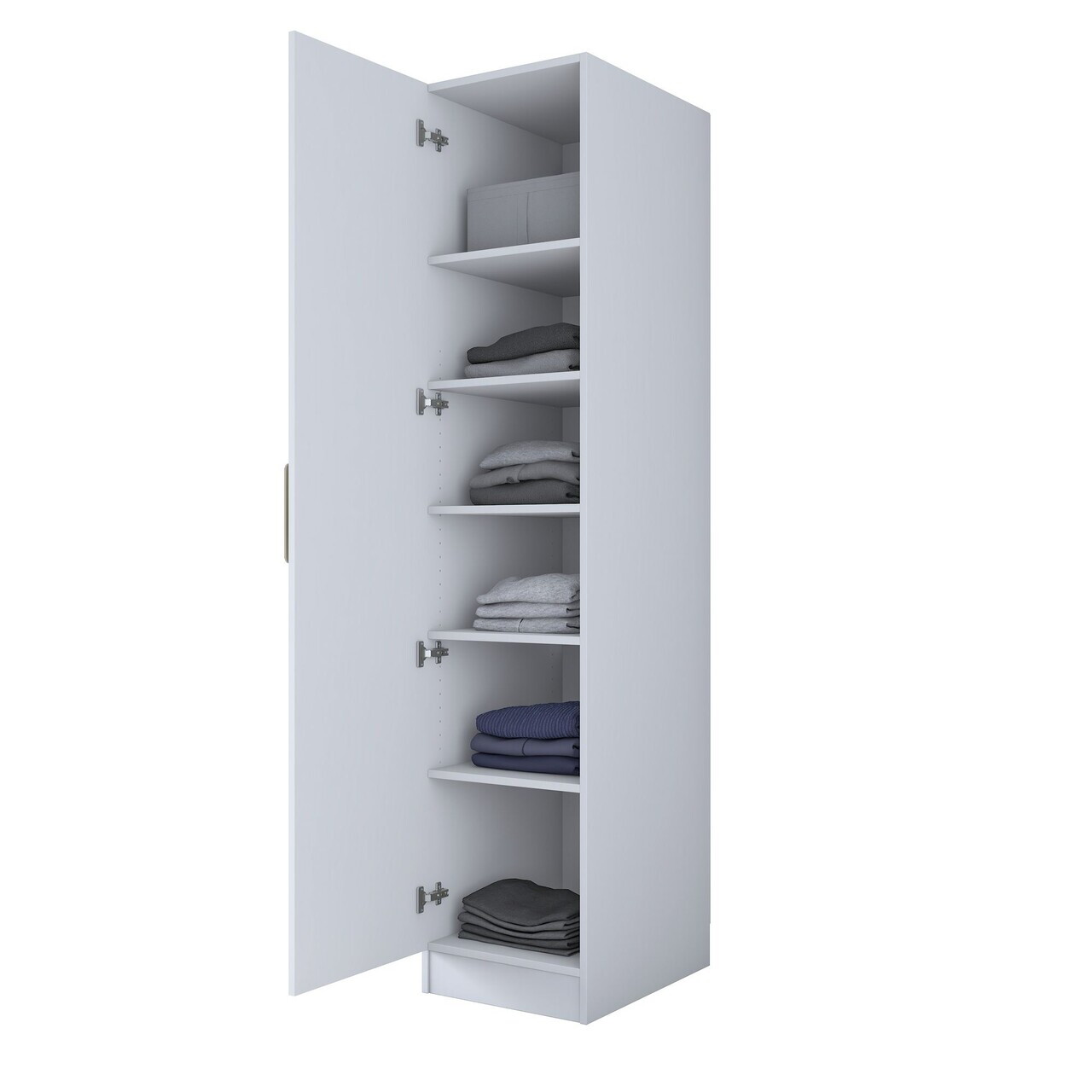 Dulap pentru haine, Hanah Home, BA204, 45x210x45 cm, PAL melaminat, Alb - view 8