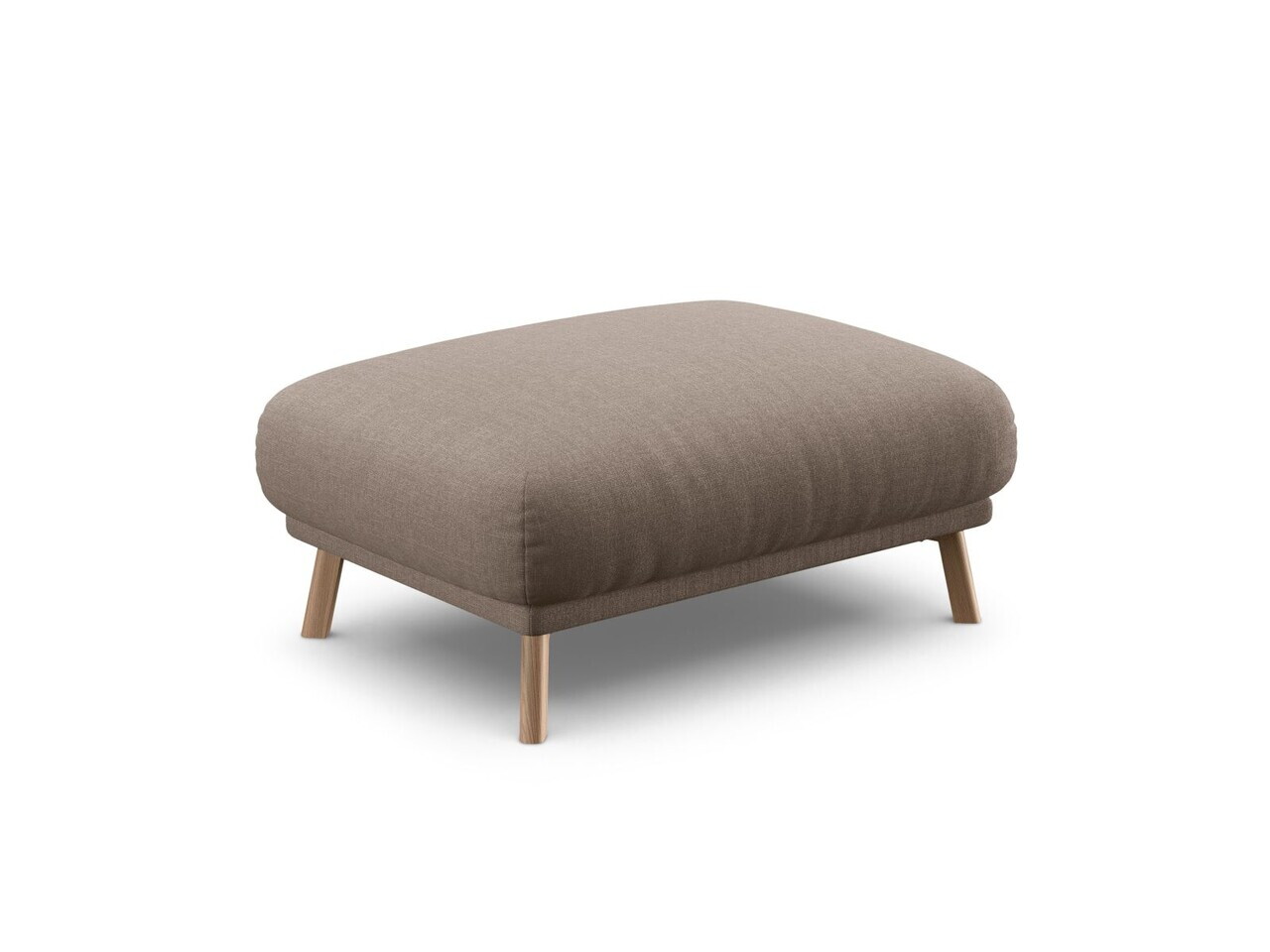 Taburet, Naomi, Micadoni Home, 100x70x41 cm, tesatura structurata, cappuccino — imaginea 4