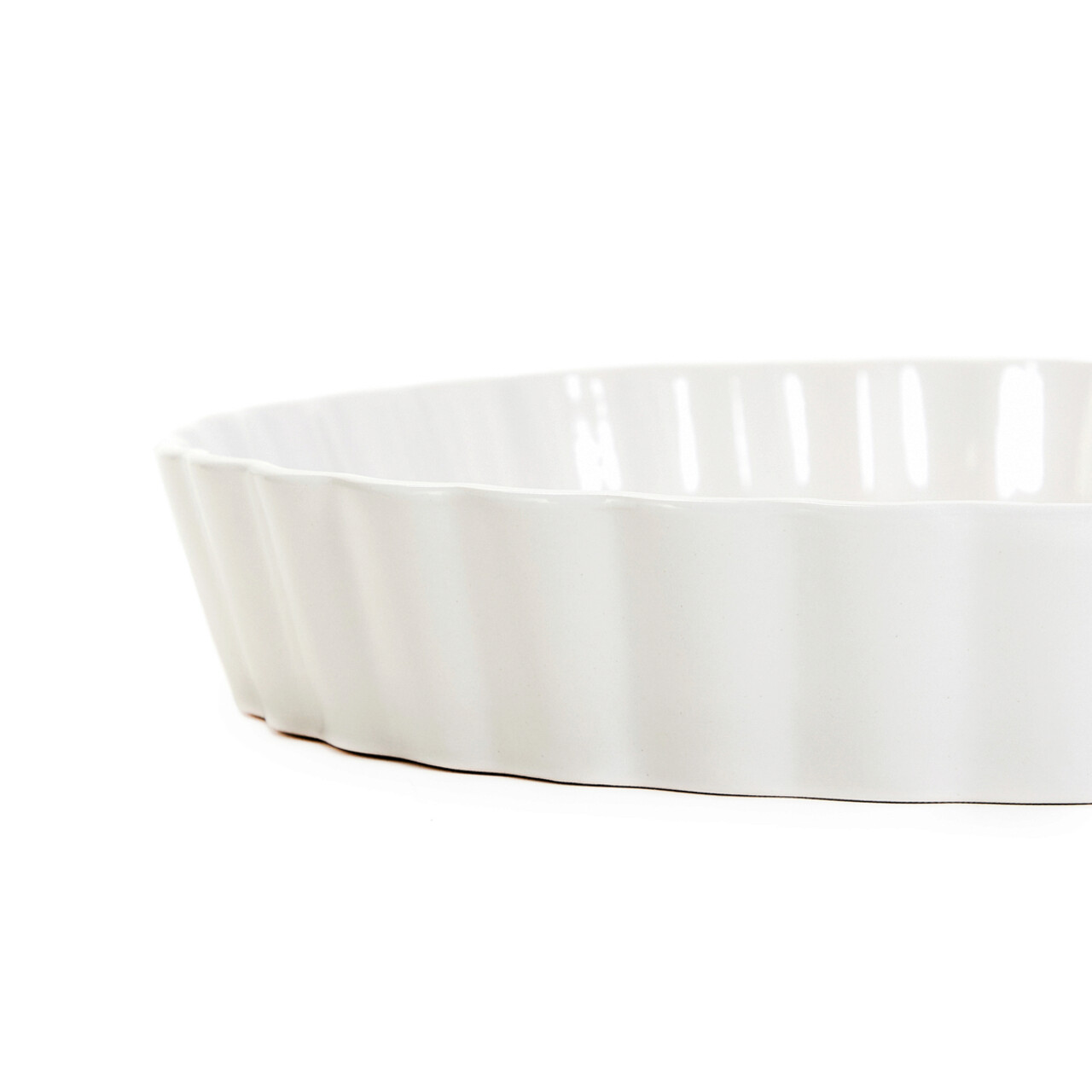 Tava tarta Tineo, Homla, 27x4 cm, ceramica, alb - view 5