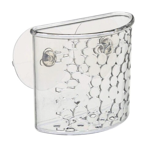 Suport accesorii pentru dus Galet, 5five, fixare cu ventuze, 9.8 x 1.5 x 9.5 cm, plastic 5five