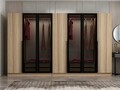 Dulap pentru haine, Minerva, Kale Plus, 315x210x52 cm, PAL, Fume / Stejar