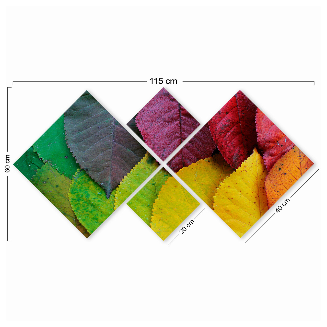 Set 4 tablouri decorative, 4MDF1812887953, MDF, Imprimat UV, Multicolor