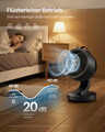 Ventilator de masa Songmics, ultra silentios 20 dB, telecomanda, 8 viteze, oscilatie 70°, negru