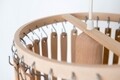 Pendul Firesq-lemn, Deco Republic, E27, 1x60W, ceramica, lemn natural