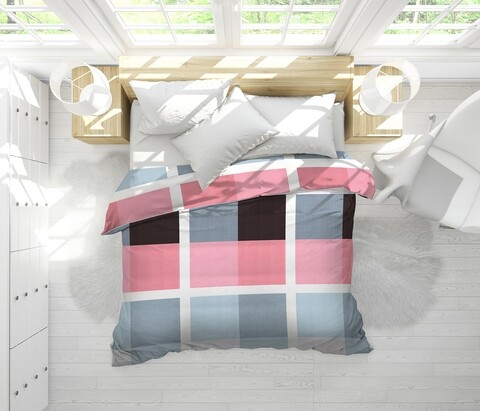 Pilota alcam, bluepink, microfibra matlasata, 200x220 cm, 250 gr/mp