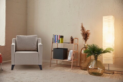 Fotoliu, balcab home, 825blc2740, lemn de fag, crem