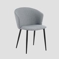 Scaun Lujo, Homla, 59x56.5x81 cm, metal/poliester, gri