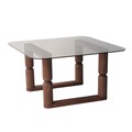 Masuta de cafea, Neostill, Stoa, 80x42x80 cm, Sticla temperata, Bronz