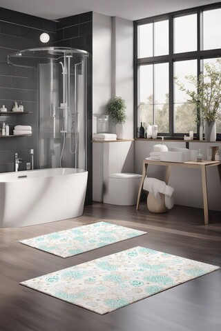 Set covorase de baie, Cartwright, CT-5237, Poliester, Multicolor