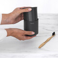Suport periute si pasta de dinti, Brabantia, MindSet Infinite Grey, 8.1x8.1x9.4 cm, otel, gri