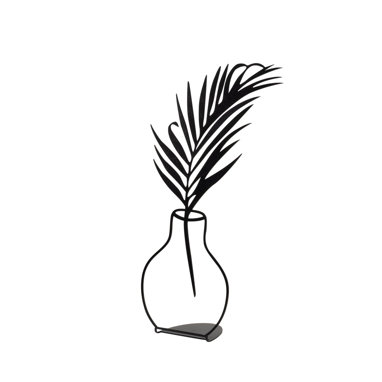 Decoratiune, Flowerpot, 20x39 cm, Metal, Negru - 2 | YEO