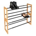 Pantofar extensibil Ecori, Wenko, 61.5-108.5x20x30 cm, bambus/metal, natur/negru