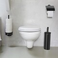 Perie de toaleta cu suport, Brabantia, Profile Black, 12.5x11.5x43 cm, otel, negru