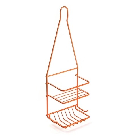 Suport accesorii pentru dus ducha, versa, 15.5x10.5x46 cm, metal, portocaliu