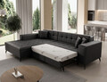 Coltar extensibil stanga 4 locuri ELTAP, Sol-05, Solange, 292x196x84 cm, lemn/poliester, negru